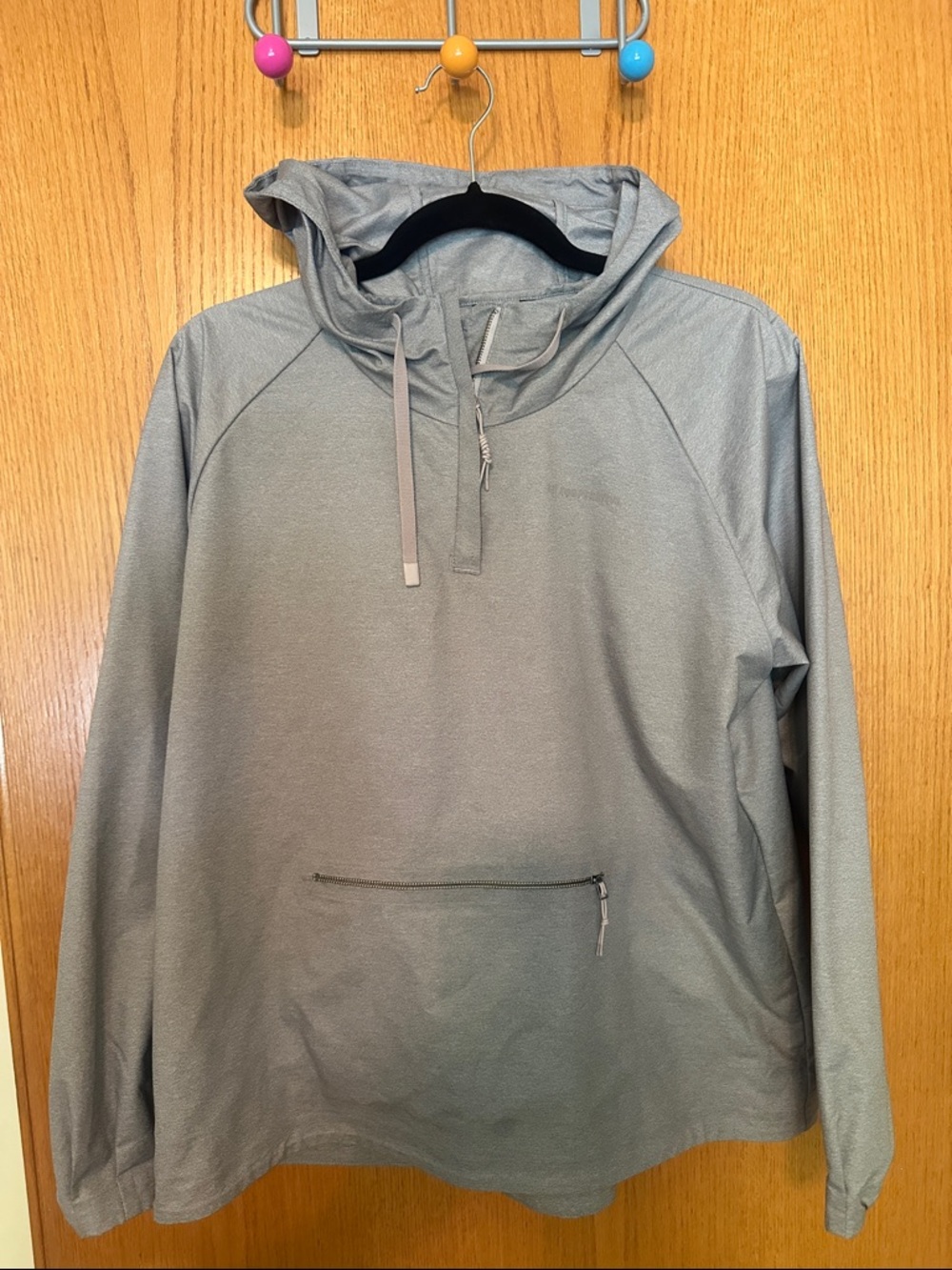 REI Light Gray Hooded Utility Jacket